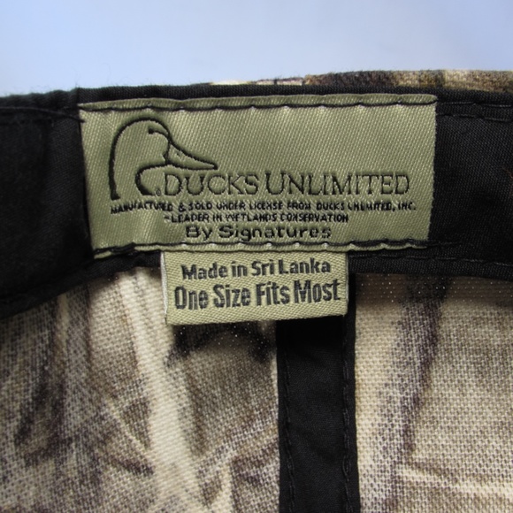 Ducks Unlimited Camo Hat Adjustable Strap Adult Unisex - Picture 5 of 5